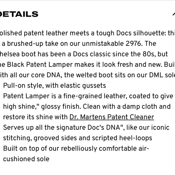 Dr. Martens Black Patent Chelsea boot Size 8 - Picture 12 of 12